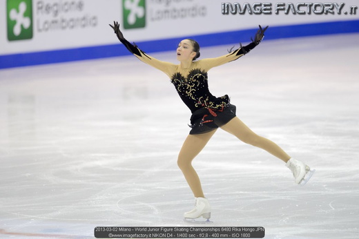 2013-03-02 Milano - World Junior Figure Skating Championships 6480 Rika Hongo JPN